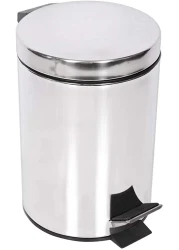 Moonlight Stainless Steel Dustbin, Pedal Bin - 3 Litre, Silver