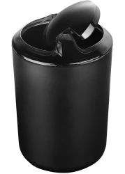 Black Plastic Trash Can Waste Bin For Bedroom 19 x 19 x 29 cm