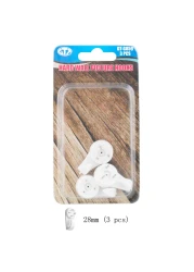 GTT Hard Wall Picture Hooks GT-G859 White 28mm Pack of 3