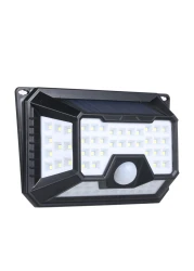 عام-66/136 LED الخفيفة للطاقة الشمسية PIR الحركة الاستشعار مصباح الجدار 3 طرق عكس الضوء في الهواء الطلق حديقة مصباح للماء IP65