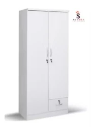 2 Door Wooden Wardrobe Cabinet Cupboard Engineered Wood Perfect Modern Stylish Heavy Duty