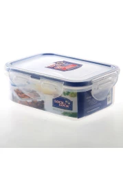 Lock &amp; Lock Classic Plastic Rectangular Food Container Clear/Blue 350ml