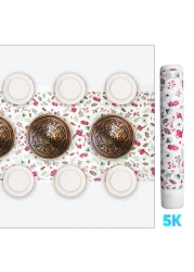 5 KG Disposable Sofra Roll, Beautiful Rose Design Sufra - Pink Rose