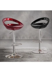 Jeffcoco Furniture PU Leather Adjustable High Bar Chair,Counter Guest Chair(Black 1 Pc)