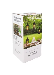 Plastic Decorative LED Lantern AD-32074-P 13x25cm