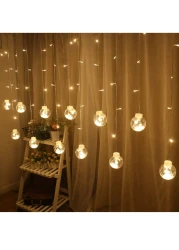 12 LED Battery Operated wishing Ball String Lights Fairy String Lights Decor for Bedroom Patio Indoor And Outdoor Party Wedding Birthday Tree Garden Lawn Landscape with Warm White