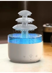 Rain Cloud Humidifier Water Drip - 2-in-1 Essential Oil Diffuser with 7 LED Colors, Mushroom Cloud Diffuser, 500ml Ultrasonic Cool Mist Humidifier for Sleep