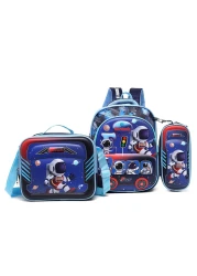 Baby Backpack 3Pcs Combo For Baby Boys With Adjustable Strap For School 12 Inch