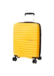 Cosmo Wave 8 Wheel Hard Luggage Trolley Yellow Orange 50cm
