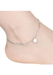 Aiwanto Silver Anklet Ankle Chain Simple Love Anklet
