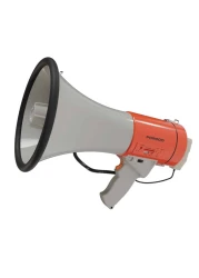 Porodo Portable Bluetooth Speaker &amp; Recorder Megaphone, 700m Effective Range, Up to 8 hours Battery Life, Powerful 50W Output, Multi-Mode Functionality, Recorder and Playback Messenger - Orange
