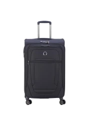 Delsey Helium DLX 4-Wheel Soft Casing Check-In Trolley Black 71cm