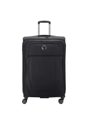 Delsey Helium Deluxe 4-Wheel Soft Casing Luggage Trolley Black 83cm