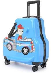Kids Luggage Traveling Ride-On Suitcase, Children's Unique Design Ride-On Luggage - Children Trolley Carry on Luggage,Travel Suitcase with Safety Belt &amp; Telescoping Handle,Children's Day Gift