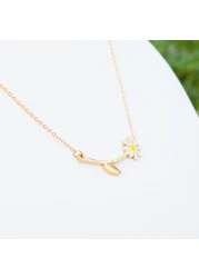Aiwanto Lily Flower Pendant Necklace