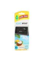 Little Trees Vent Wrap Car Air Freshener (Caribbean Colada, Pack of 4)