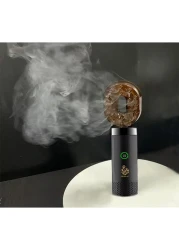 Electric Incense Burner &amp; USB Aroma Diffuser &ndash; Modern Portable Bakhoor Burner with Rechargeable Comb &ndash; Electric Bukhoor Incense Holder (Black)
