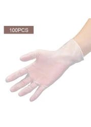 Generic-100PCS Disposable Gloves for Home Cleaning Food Cooking PVC Transparent Gloves Latex-Free Kitchen Restaurant Gloves