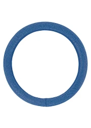 Fabric Rhinestone Decorated Steering Wheel Cover Blue