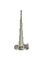 Winds Trading Ahlan UAE Metal Burj Khalifa Extra Small Silver