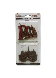 STK Souvenir Fridge Magnet Antique Colour 2 PCS