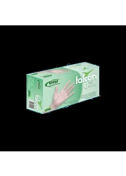 Falcon Vinyl Gloves - Clear Powder Free, 100 Pieces (Medium)