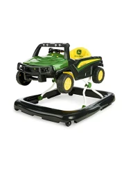 Bright Starts John Deere 4-in-1 Gator Green Baby Activity Center &amp; Push Walker with Removable Interactive Steering Wheel Toy, 6 Months and up