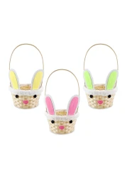 Easter Bamboo Bunny Basket 23cm Assorted