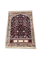 STARGOLD Traditional Turkish Prayer Mat, 70x110 cm Large Portable Multicolor Islamic Prayer Rug, Janamaz Sajjadah For Men And Women SG-P005