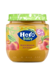 Hero Baby Peach Banana Baby Food, 6 Months+, 125g