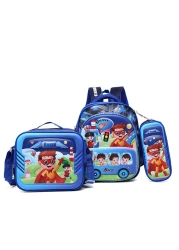 Baby Backpack 3Pcs Combo For Baby Boys With Adjustable Strap For School 12 Inch