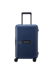 Delsey Paris Securitech Stone 4 Double Wheels Luggage Hard Trolley Navy 55cm