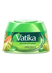 Dabur Vatika Naturals Nourish And Protect Hair Styling Cream Green 210ml