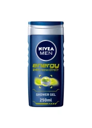 NIVEA MEN 3in1 Shower Gel Body Wash Energy 24h Fresh Masculine Scent 250ml
