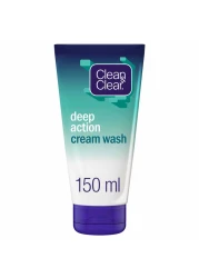 Clean and Clear Face Cream Wash Deep Action 150ml