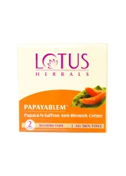 Lotus Herbals Papayablem Papaya-N-Saffron Anti-Blemish Cream 50g White