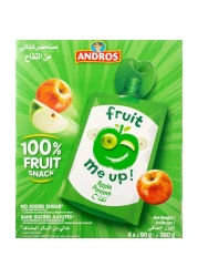 Andros Fruit Me Up! No Added Sugar Apple Flavoured Fruit Snack, 90g Pack of 4