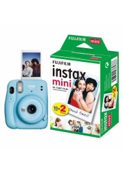 Fujifilm Instax Mini11 Instant Camera with Film Pack of 10 Sky Blue