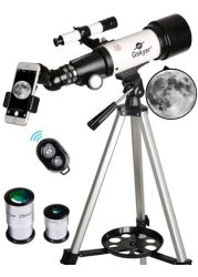 Gskyer Telescope 70mm Aperture 400mm AZ Mount Astronomical Refracting Telescope for Kids Beginners Travel Telescope with Carry Bag Phone Adapter and Wireless Remote