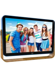 Kodak 10Inch Smart Touch Screen Rechargeable Digital Picture Frame WiFi Enabled with HD Photo Display and MusicVideo Support Calendar Weather and Location Updates RWF108 Ocean Blue