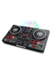 Numark Party Mix II - DJ Controller with Party Lights, DJ Set with 2 Decks, DJ Mixer, Audio Interface and USB Connectivity + Serato DJ Lite