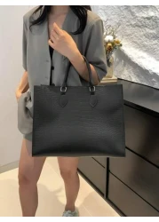 Fashion Snake Print Four Seasons Versatile Travel Shopping Bag Oversized Tote Tote Bag School Bag Back To School Backpack Large Capacity Business Casual Portable Lightweight Suitable For Teen Girls Wo