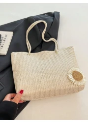 Small Floral Print Beach Style Scarf Decoration For Shoulder Bag