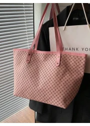 حقيبة كتف حريرية كبيرة السعة لطالبة الجامعة للتنقل، حقيبة كتف نسائية