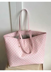 Fashion Versatile Minimalist Geometric Print Luxurious Tote Bag