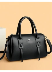 Genuine Soft Leather Handbags For Women Vintage Shoulder Tote Bag Luxury Designer Ladies Large Capacity Purse Bags Eye Catching Work Bags For Women