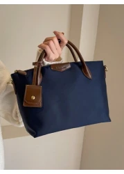 Women s Handbag Large Capacity Dumpling Shaped Tote Bag Fashionable Shoulder Bag In Blue