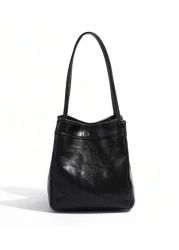 2025 Spring Summer New Fashion Silver Color Women Handbag Lunchbox Bag Bright Leather Stylish Cool Y2K Style Cute Square Winged Toiletry Bucket Crossbody Bag