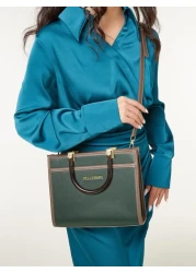 BELLEBORG Old Moeny Lightweight Business Casual Litchi Embossed Letter Detail Square Bag For Women Rookies White Collar Workers For Teen Girls Women College Students Rookies White Collar Workers Perfe