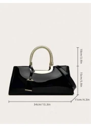zijinling Hot Selling Women s Glossy Lacquered Leather Handbag Elegant Bridal Wedding Party Clutch